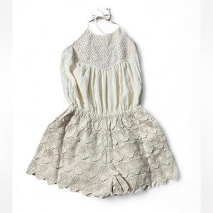 Sleeveless Crochet Romper
